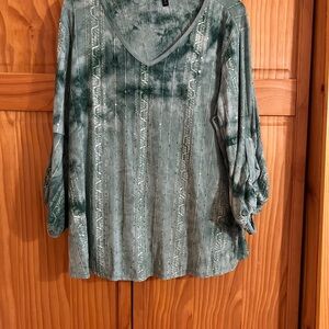 Sami & Jo Olive Green V-Neck Blouse